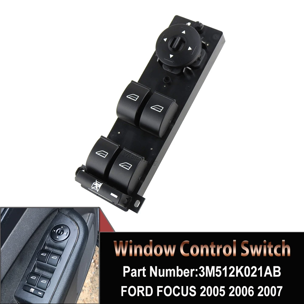 

Car Power Master Electric Window Switch Button Control For FORD FOCUS 2005 20006 2007 3M512K021AB Auto Parts 3M5T-14A132-AD