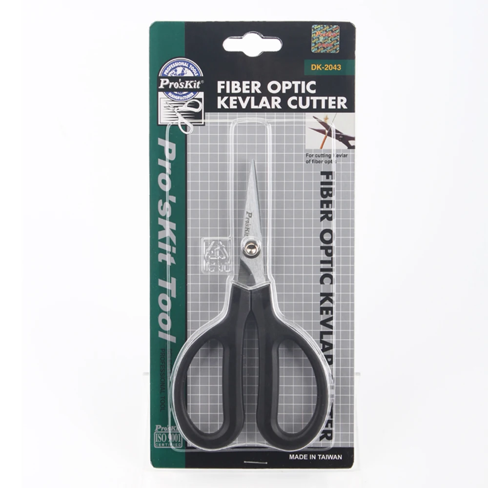 Pro'sKit DK-2043 Fiber Optic Kevlar Cutter,for Sharp Serrated Fiber Scissors,Cut Tool Multi-purpose Scissors
