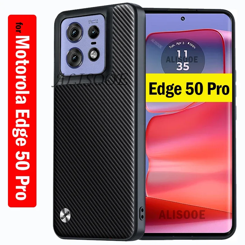 Чехол для Motorola Edge 50 Pro 40 Neo G54 чехол из искусственной кожи с волоконной текстурой