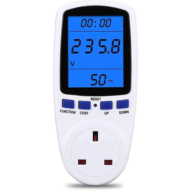 

Power Meter Electricity Usage Monitor,With Backlight LCD,Overload Warning Watt Volt Amp Meter For Home