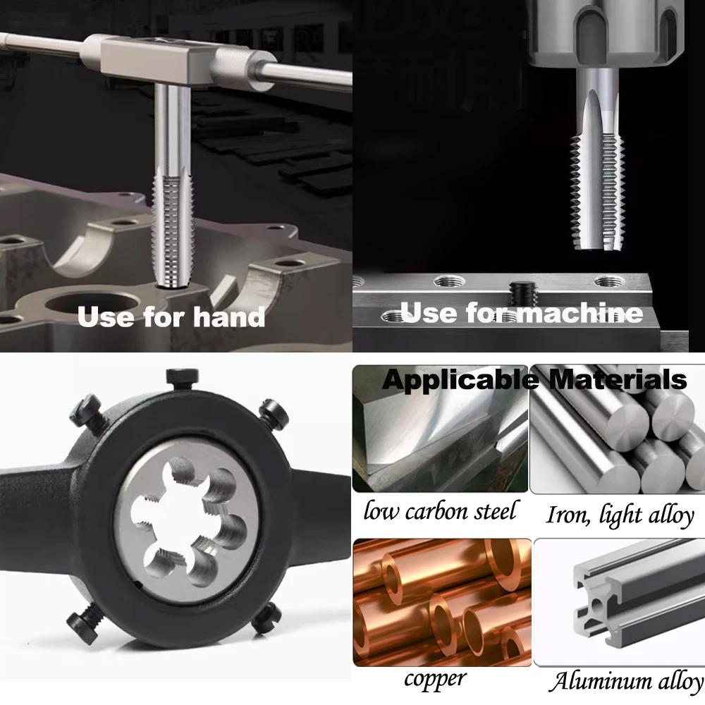 Набор металлических резьбовых кранов и штампов m9x0 75 мм Метрическая машина тонкая