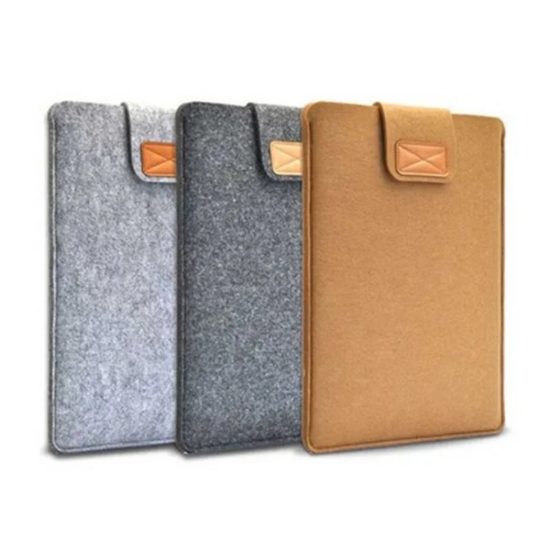 

Felt Sleeve Slim Tablet Case Cover Bag for MacBooks Air Pro 11 13 15 Inch Solid Color Tablet Storage Bag