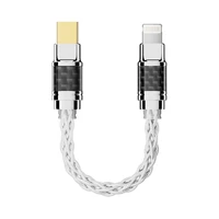 todn 8-core sterling silver audio cable type-c to Lightning to 3.5 mm to 2.5mm to 4.4mm for headphones OTG carbon fiber shell
