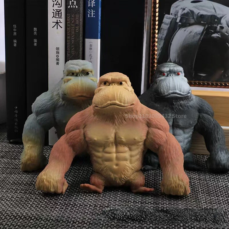 

Растягивающаяся фигурка гориллы, скульптура, смешной песок, игрушка, гибкие игрушки для декомпрессии, смешная имитация гориллы, игрушка-сюр...