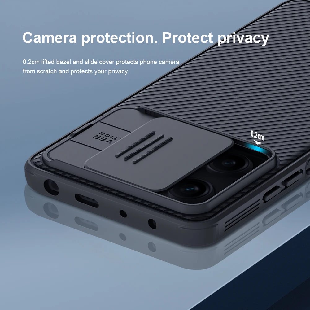 Nillkin for Xiaomi Poco X5 Pro, CamShield Pro Case with Slide Camera Cover Protector Hard PC+TPU Cover