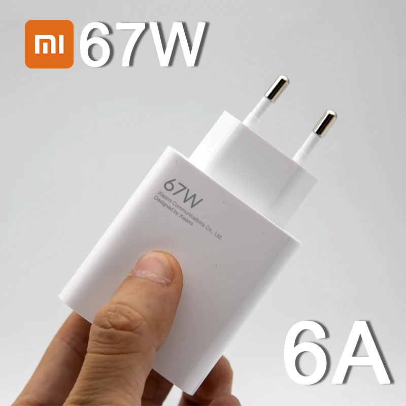 

Оригинальное быстрое зарядное устройство Xiaomi Mi 67 Вт, адаптер питания европейского стандарта, 6 А, кабель Type-C для Xiaomi 11, 12 Ultra, Redmi note 11, 10, X3, X4 PRO, F3