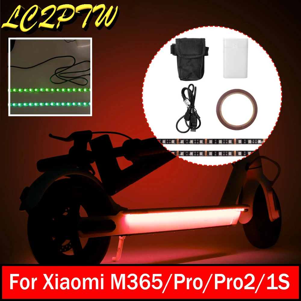 

Декоративная светодиодная лента, фонарик, RGB-лампа для Xiaomi M365, Mi3, Pro2, детали для электрического скутера, скейтборда, ночной свет
