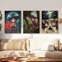 little witch academia art poster kraft paper vintage poster wall art painting study kawaii room decor