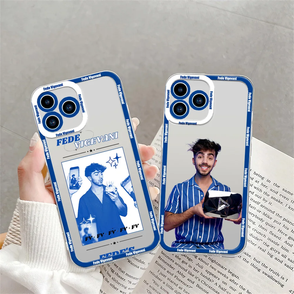 Fede Vigevani For Samsung Galaxy S24 S23 S22 S21 S20FE Plus Ultra Transparent Shell