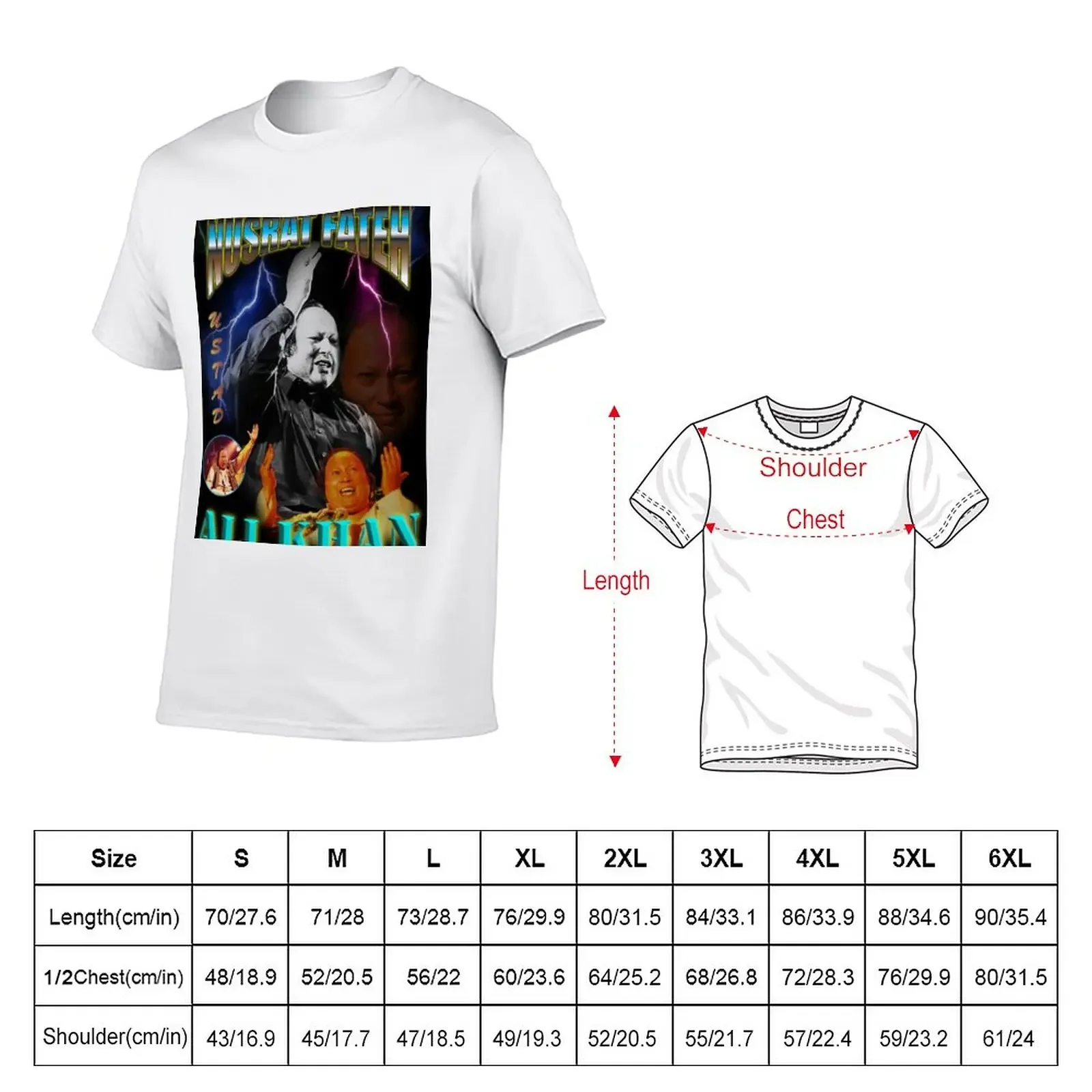 New Nusrat Fateh Ali Khan Bootleg Style T-Shirt sweat shirt hippie clothes T-shirt men
