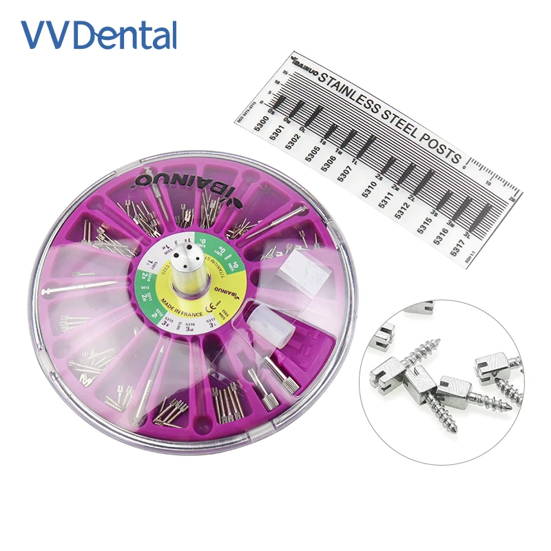 Фото Стоматологические конические винты VV Dental, 120 шт., из нержавеющей стали и титана, для фиксации корневых каналов, высококачественные, из чистого титана №1