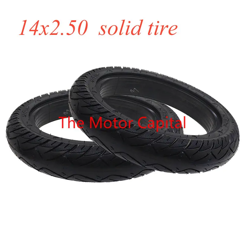 

Высококачественная 14x2,50 твердая шина, подходит для взрывозащищенных шин для 14-дюймовых электрических автомобилей, аксессуары для шин