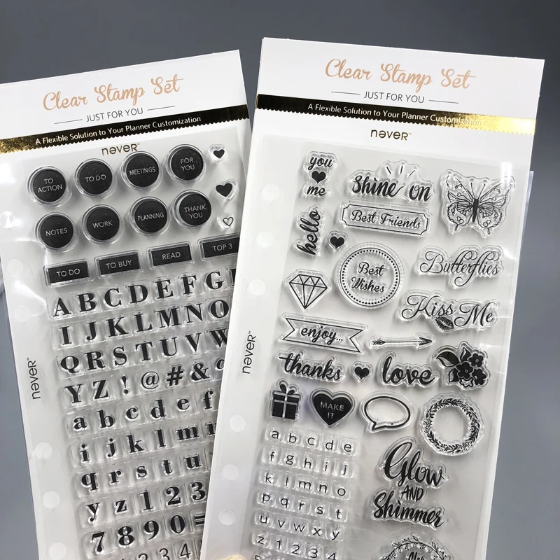 

Never Transparent Journal Stamps Clear Silicone Stamp/Seal For Planner Accessories Diy Scrapbooking Decorative School Stationery