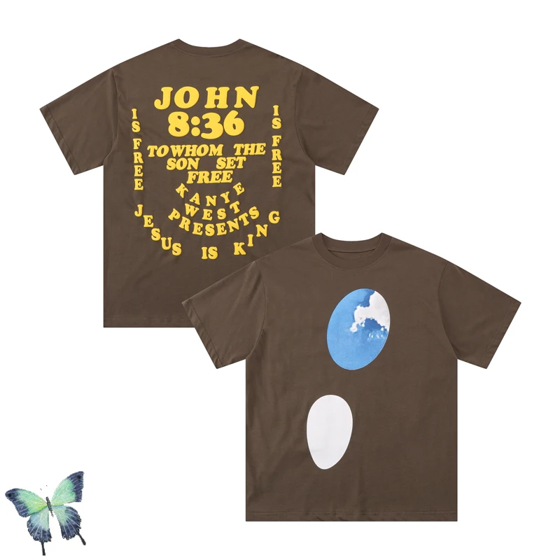 Высококачественная Футболка с принтом большого размера изображением картины KANYE