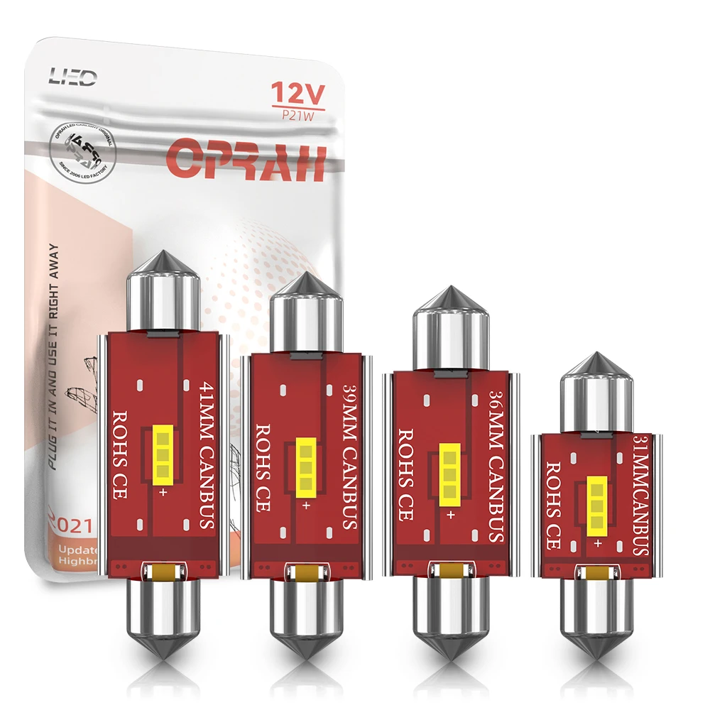 Светодиодные лампы CSP 2 шт. Festoon C5W C10w Canbus без ошибок для женских ламп чтения