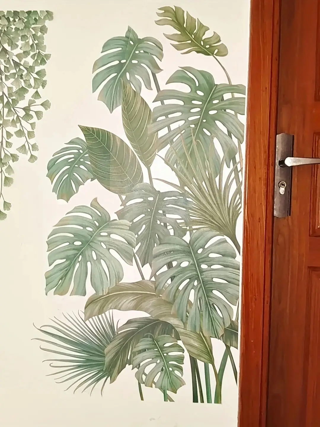 Наклейки на стену с тропическими растениями наклейки из ПВХ настенная живопись в