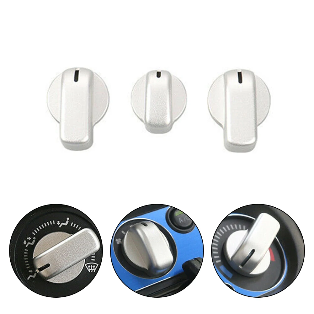 

Car Button Trim Stickers Center Front 3pcs/Set Ac Knob Cover Accessories