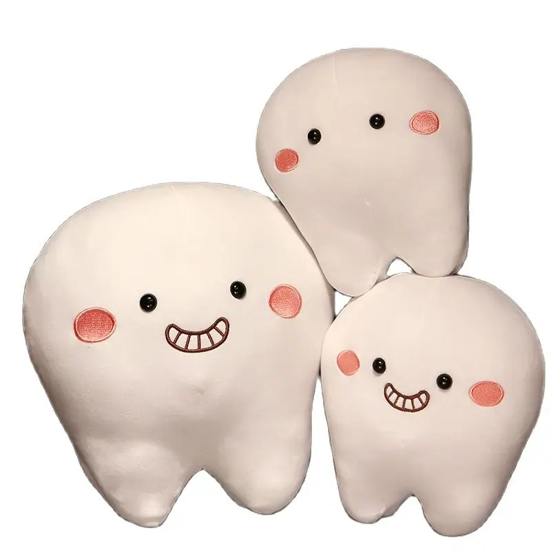 Забавная имитация чучел зубов плюшевые игрушки домашний декор подушка для сна