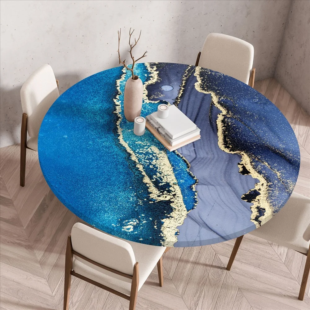 Зеленое золото блестящая черная мраморная скатерть с камнем абстрактная