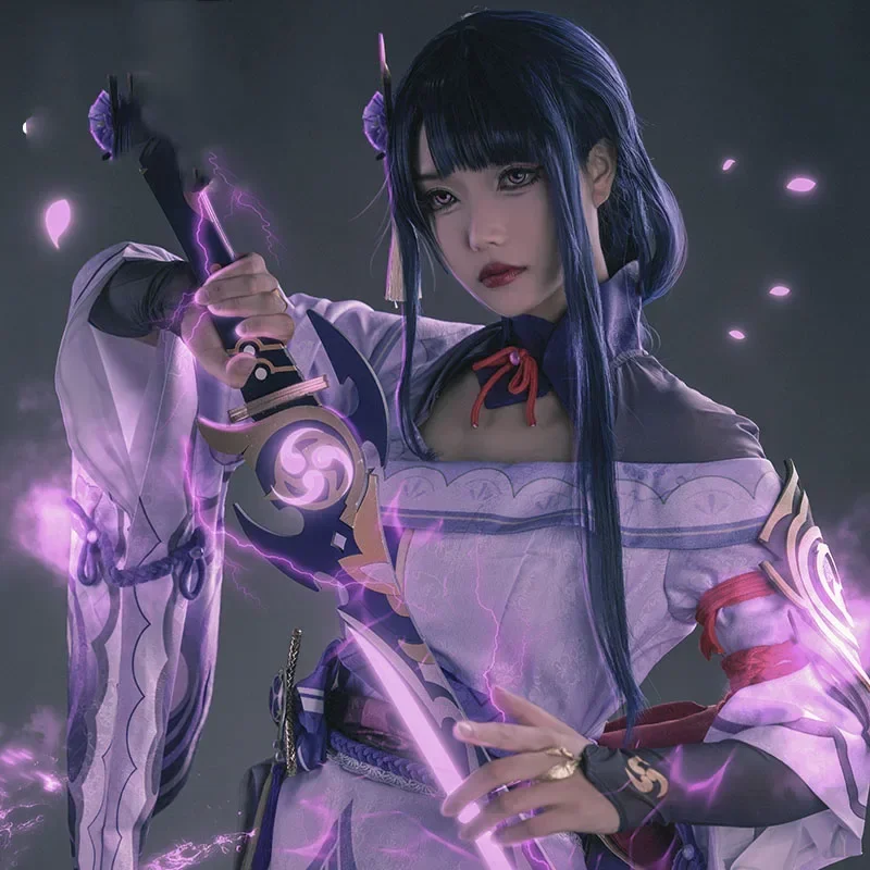 Raiden Shogun косплей костюм парик игра удар Baal Shougun Косплей Полный комплект