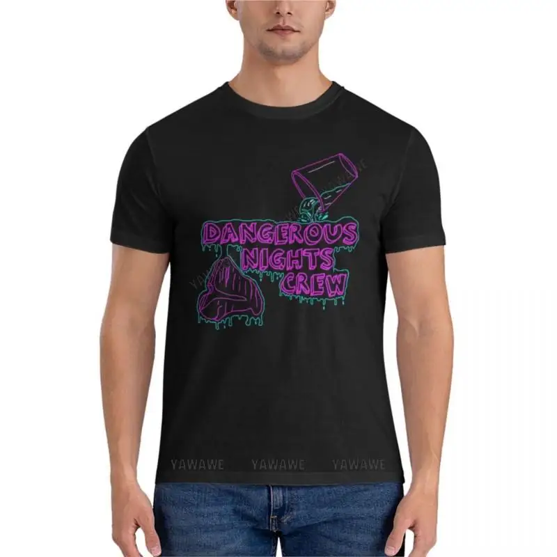 

Классическая мужская футболка с рисунком команды опасных ночей (я думаю, что вы должны уйти), футболка, мужская одежда из аниме