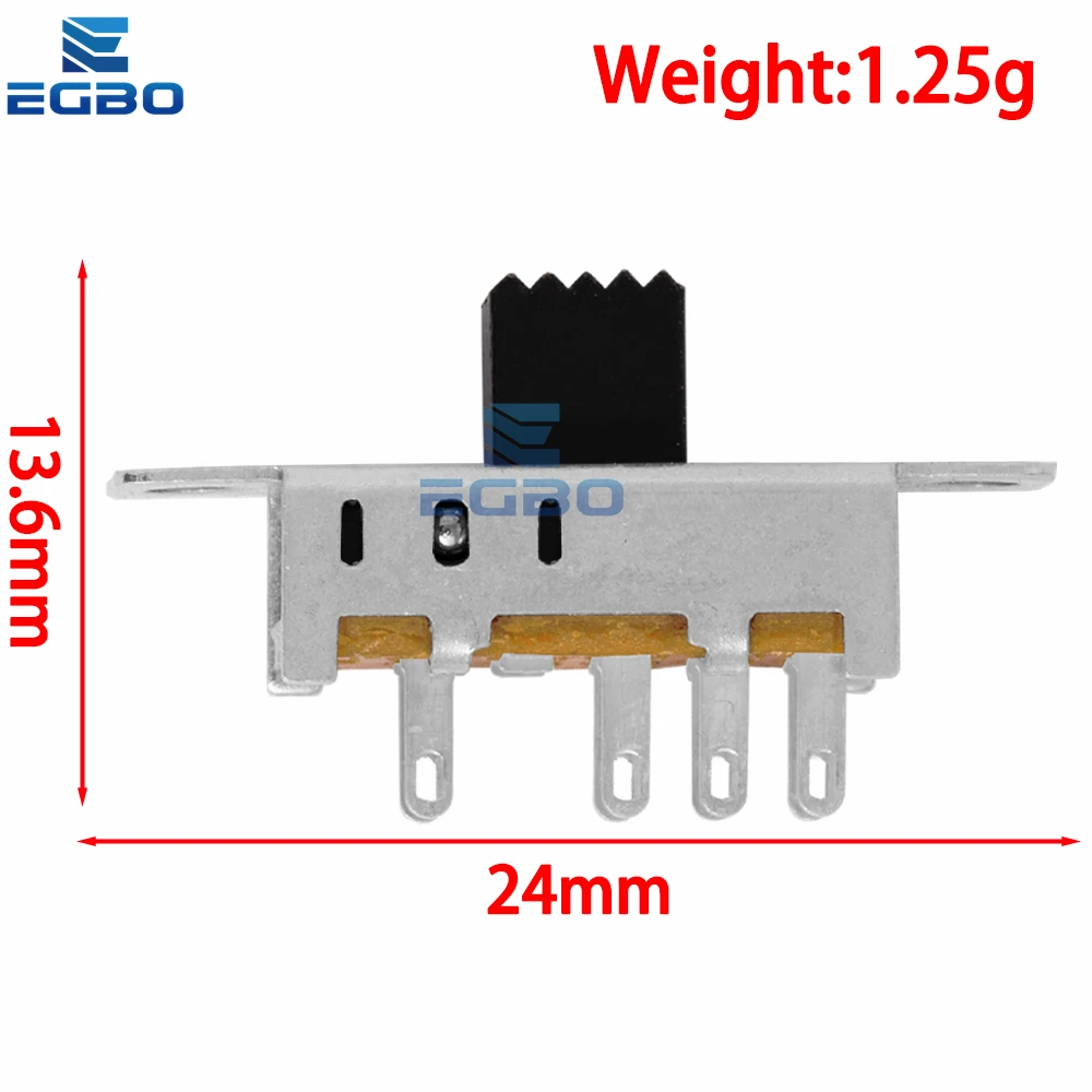 10 ~ 50 шт. EGBO SS23E04 двойной тумблер 8 контактов 3 файла 2P3T DP3T ручка высотой 5 мм