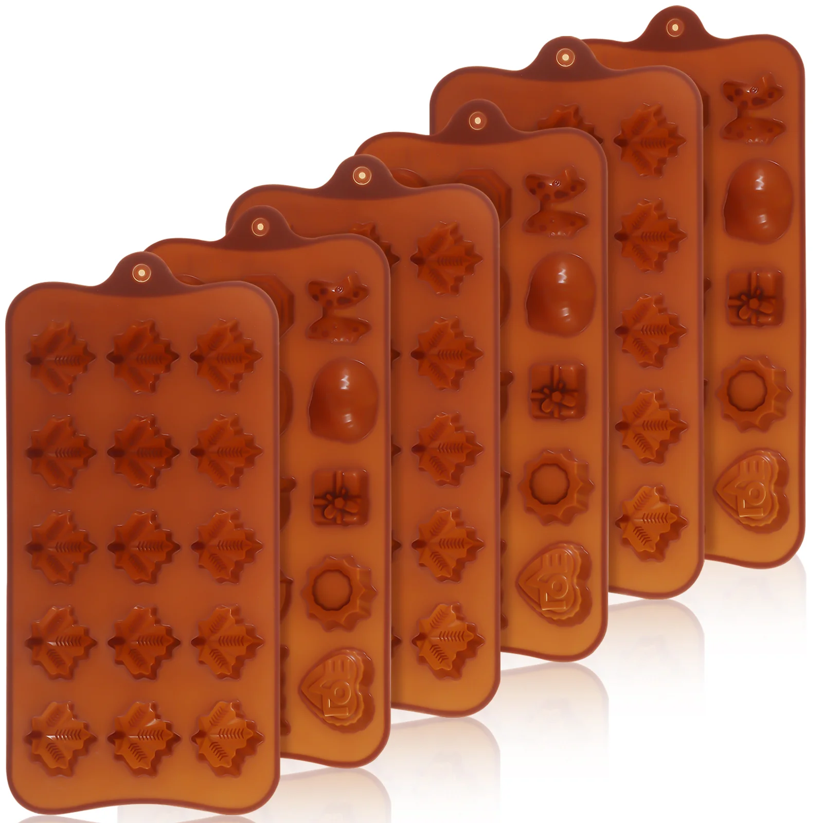 

6 Pcs Silicone Molds Silicone Mold Baking Pudding Mold Chocolate Mould Cake Mold Chocolate Mold Fudge Baking Molds