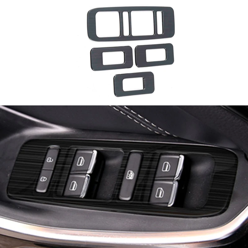 

Аксессуары для рисования для Chery Tiggo 8 2018 2019 черное окошко, подлокотник, переключатель, кнопка, панель, отделка из нержавеющей стали