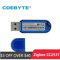 cdebyte e18 2g4u04b cc2531 2 4ghz zigbee module dongle pa lna usb port 8051 mcu rf transmitter and receiver