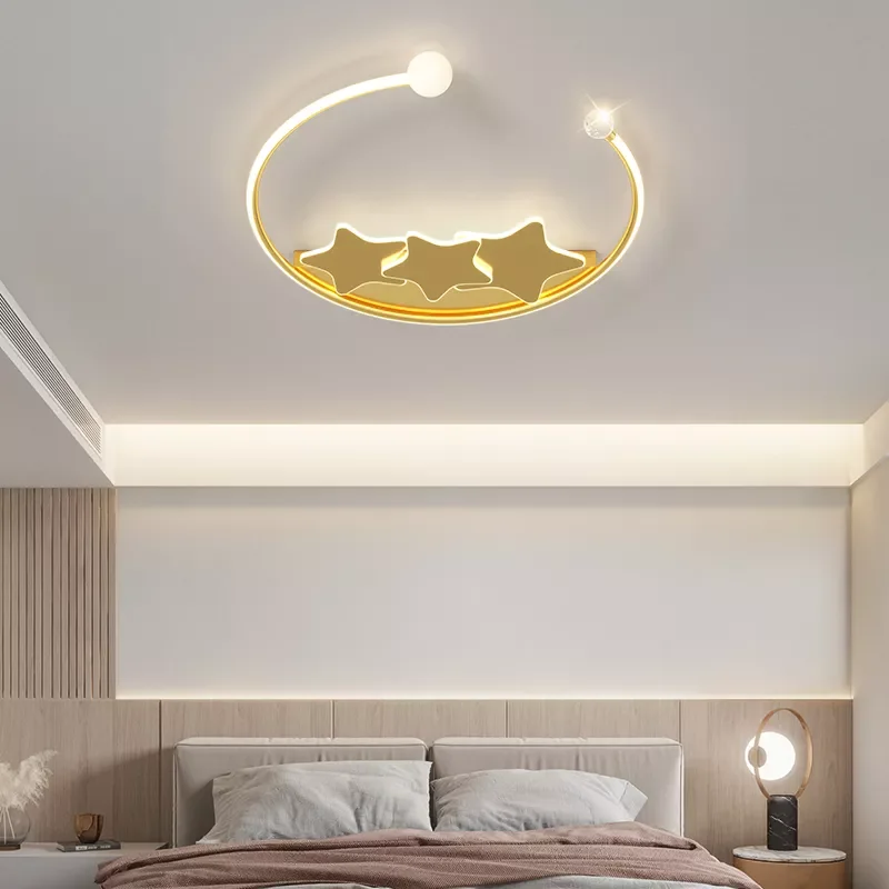 

Modern Bedroom Ceiling Lamp New Living Master Bedroom Simple White Gold Round Led Chandelier Home Indoor Decor Lighting Fixtures