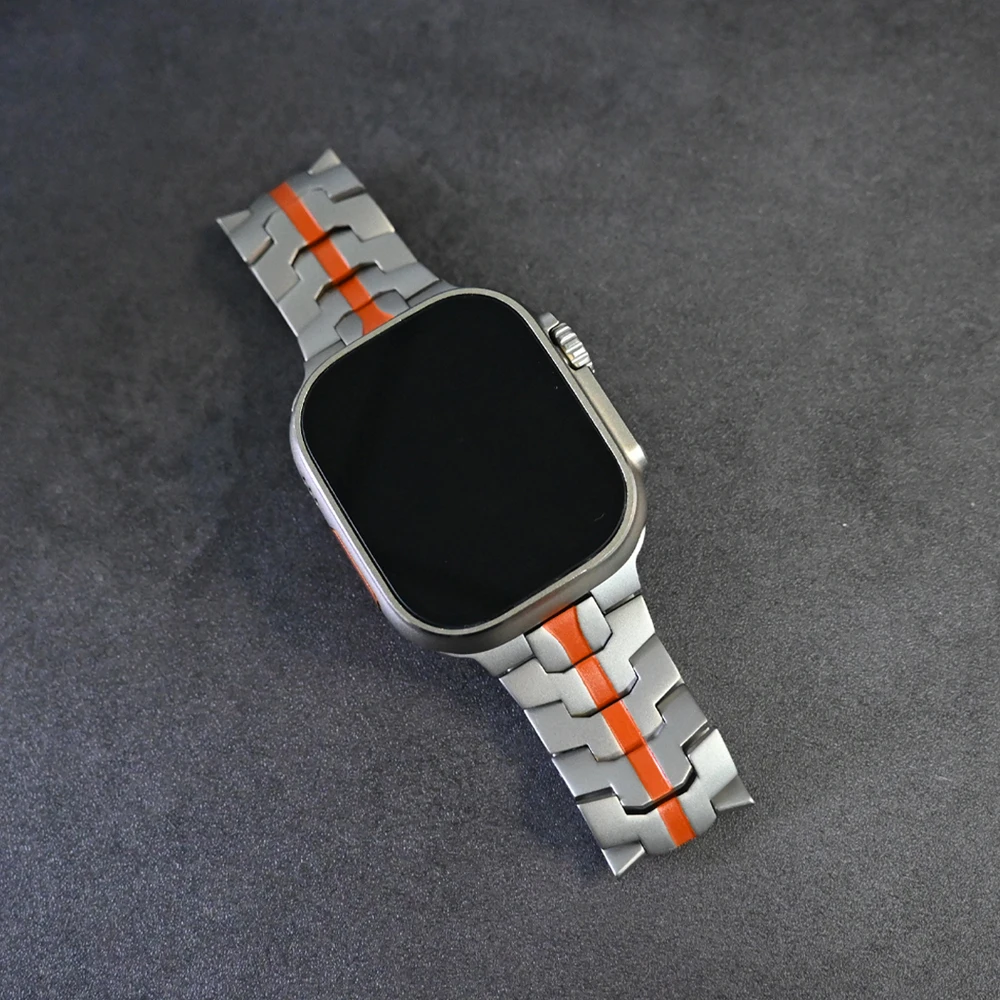 Ultra Titanium Color Strap For Apple Watch 49mm 45mm 44 42 41mm 38 40mm Luxury Metal Band For iWatch Se 8 7 6 5 4 3 se Bracelet