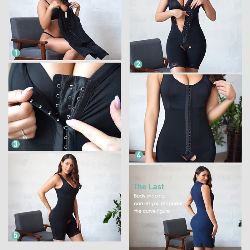 Full Body Shapewear for Women Faja Colombianas Waist Trainer Compression Garments Tummy Control Shapewear Slimming Butt Lifter