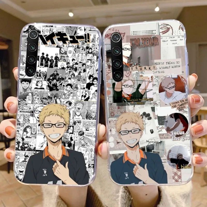 Haikyuu Kei Tsukishima чехол для телефона Xiaomi 13 12 11T 10 9 Redmi Note 11 10 10S Pro Redmi 9 9A Прозрачный чехол для телефона