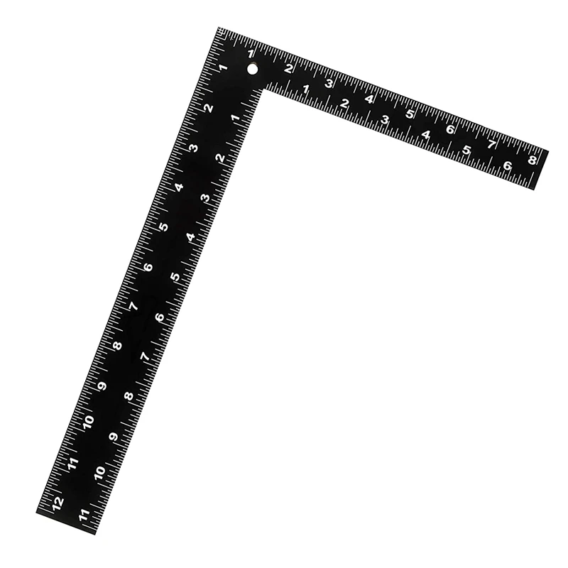

Carpenter Square, 3 Pcs L Square Right Angle Ruler,8 Inch X 12 Inch Metal Framing Steel Square,Right Angle Ruler