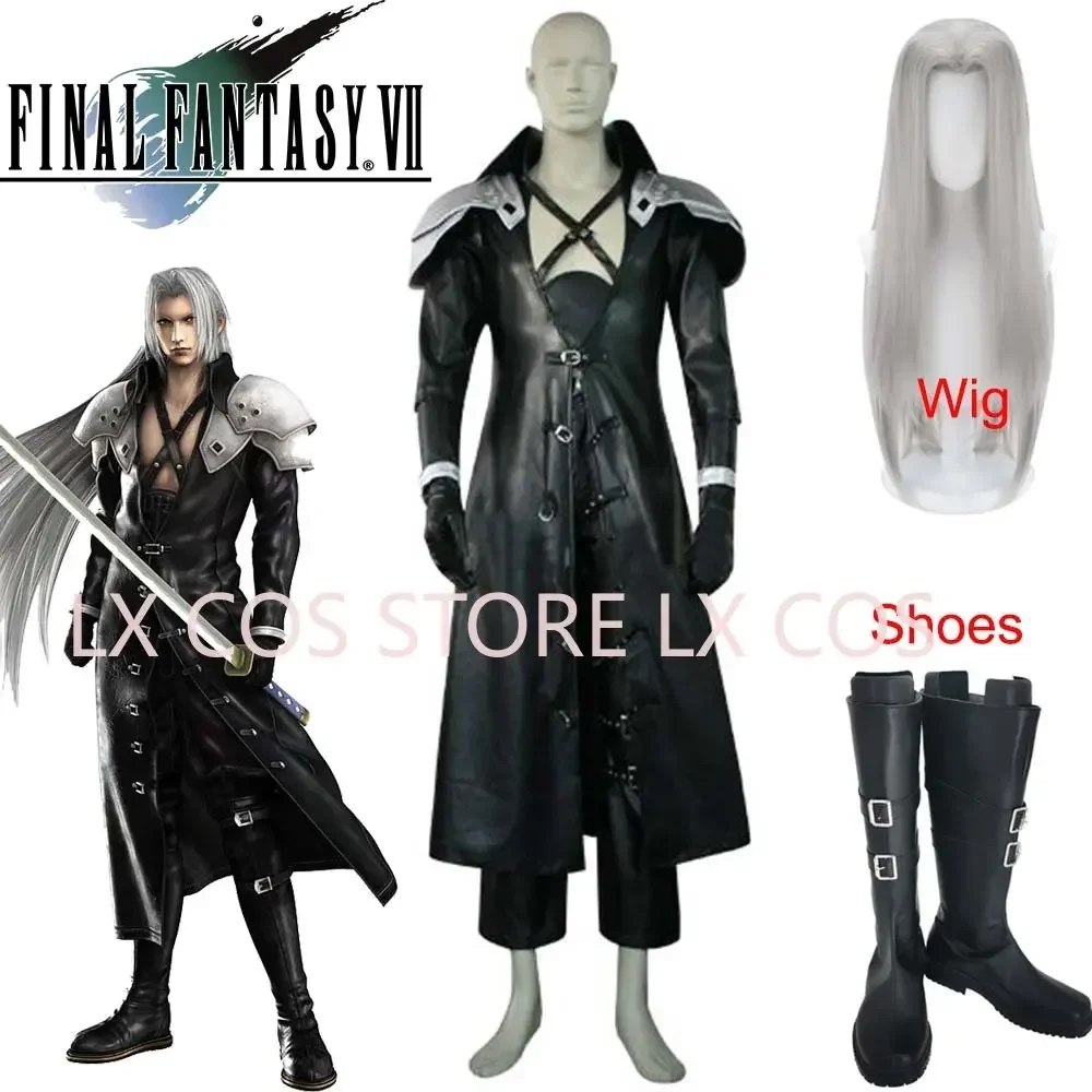 Sephiroth Deluxe Edition униформа для косплея полный комплект мужские костюмы на Хэллоуин