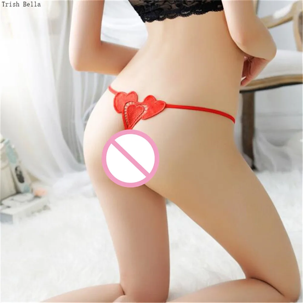 

Кружевные Прозрачные удобные женские стринги в форме сердца