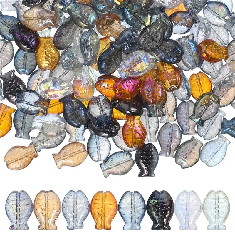 

150 шт., стеклянные бусины-разделители для бижутерии