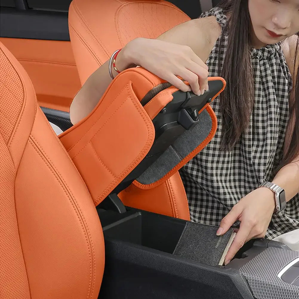 Для Haval H9 II (2024-2025) — Накладка для увеличения высоты подлокотника, сумка-органайзер для подлокотника, кожаный защитный чехол для автомобиля (art.: 3920db4e8cb4d) - 3920db4e8cb4d