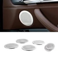 for bmw 5gt x3 x4 x5 x6 e70 f15 08 14 6pcs steel car door speakers stereo decorate cover speaker trim car interior accessories