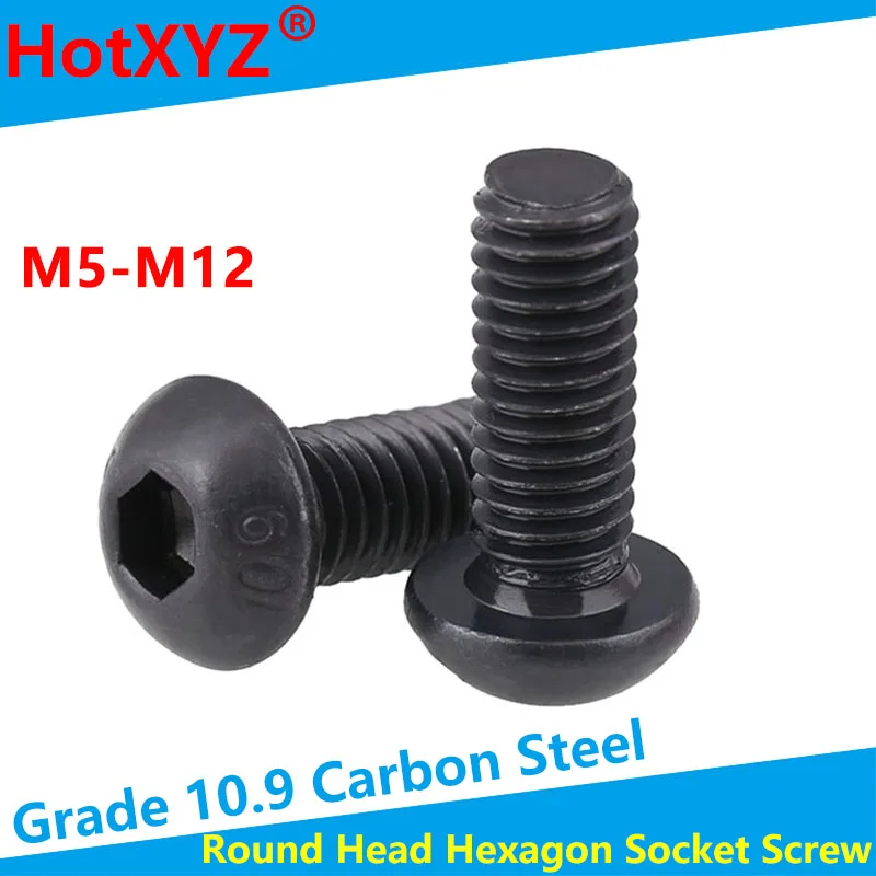 

Iso7380 grade 10.9 Half round head hexagon socket screw Pan head hexagon socket screw m5-m12 50PCS