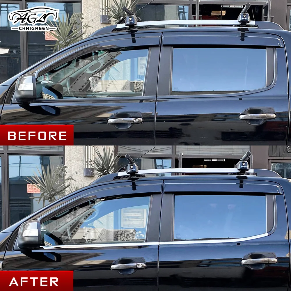 4 шт. декоративные накладки на окна автомобиля из нержавеющей стали для Ford RANGER T6 T7