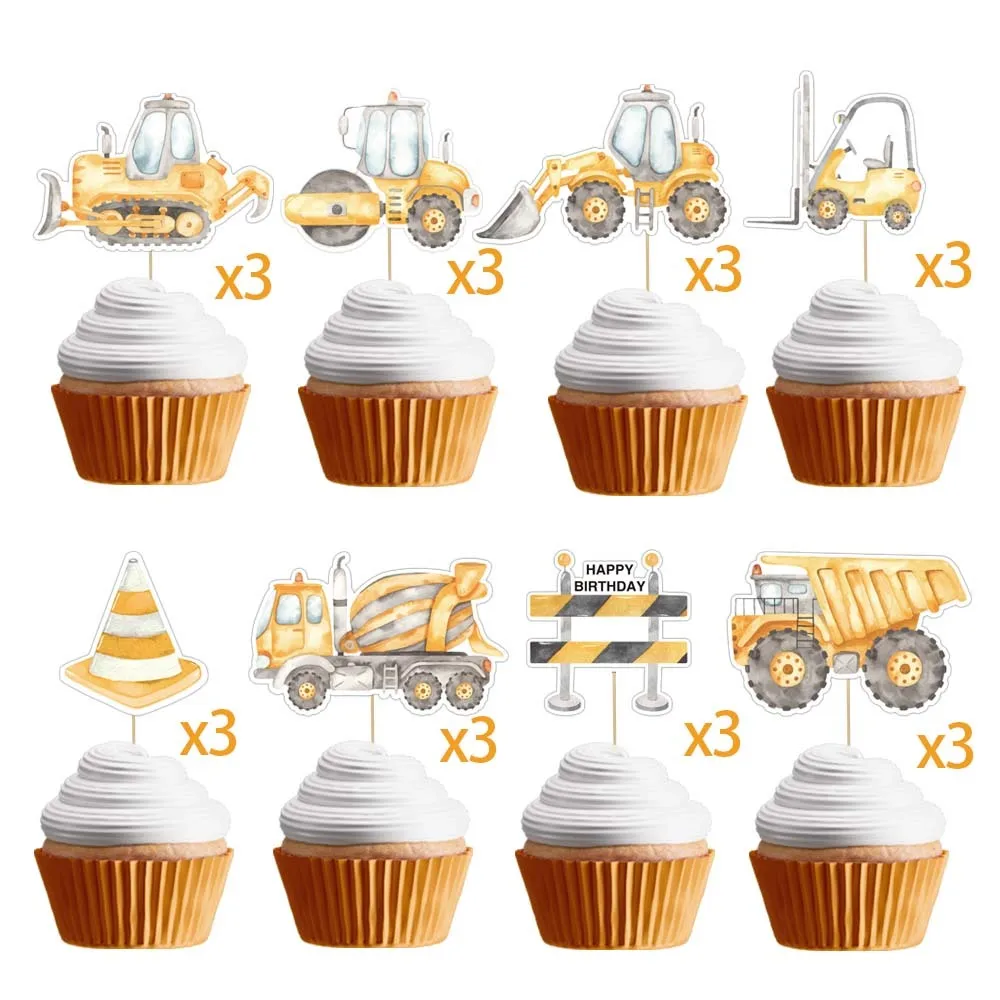 

Картонные фигурки строительной техники для детского дня рождения