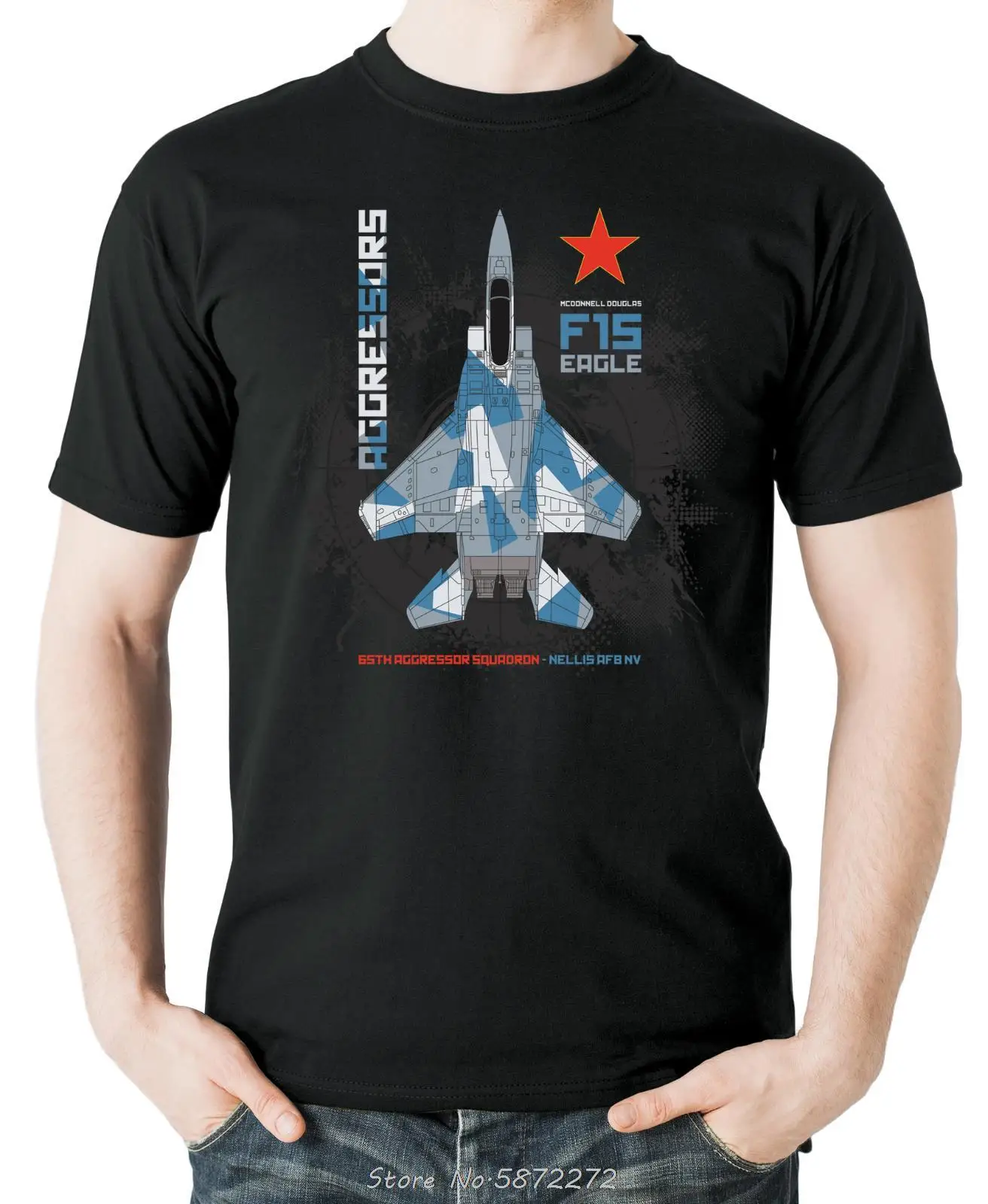 

Футболка мужская хлопковая с принтом агрессора F15 Eagle