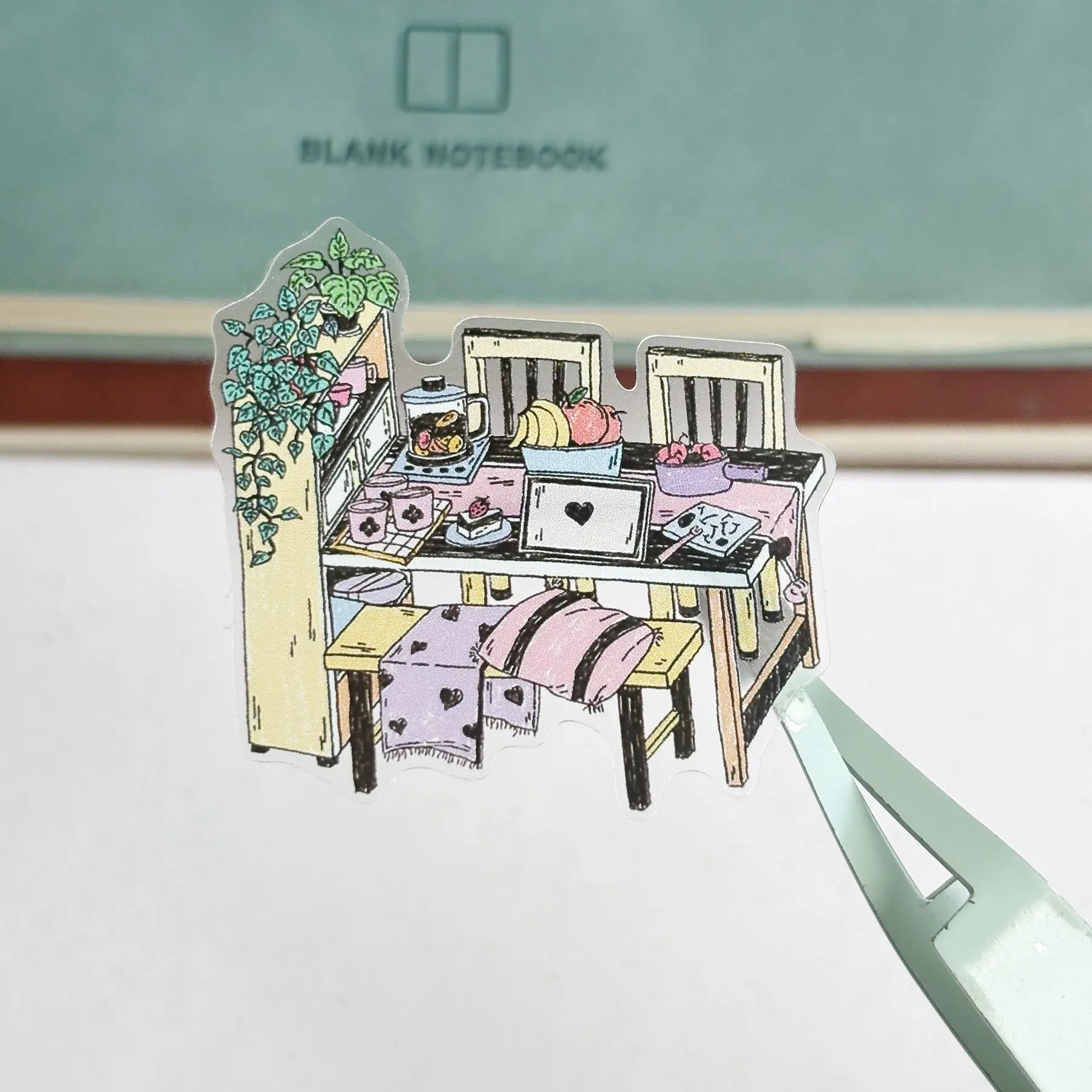 Фото Декоративные наклейки Zi Yuan Su PET Washi Die Cut Tape Gentle Daily Theme для скрапбукинга, дневников и поделок №5