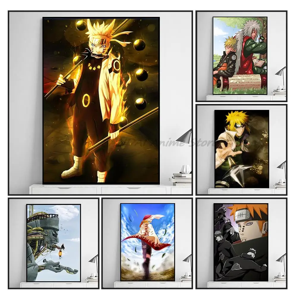 

Japanese anime naruto Cool Canvas paintings Prints aesthetic Anime figure poster Pictures home decor tableau decoration mural