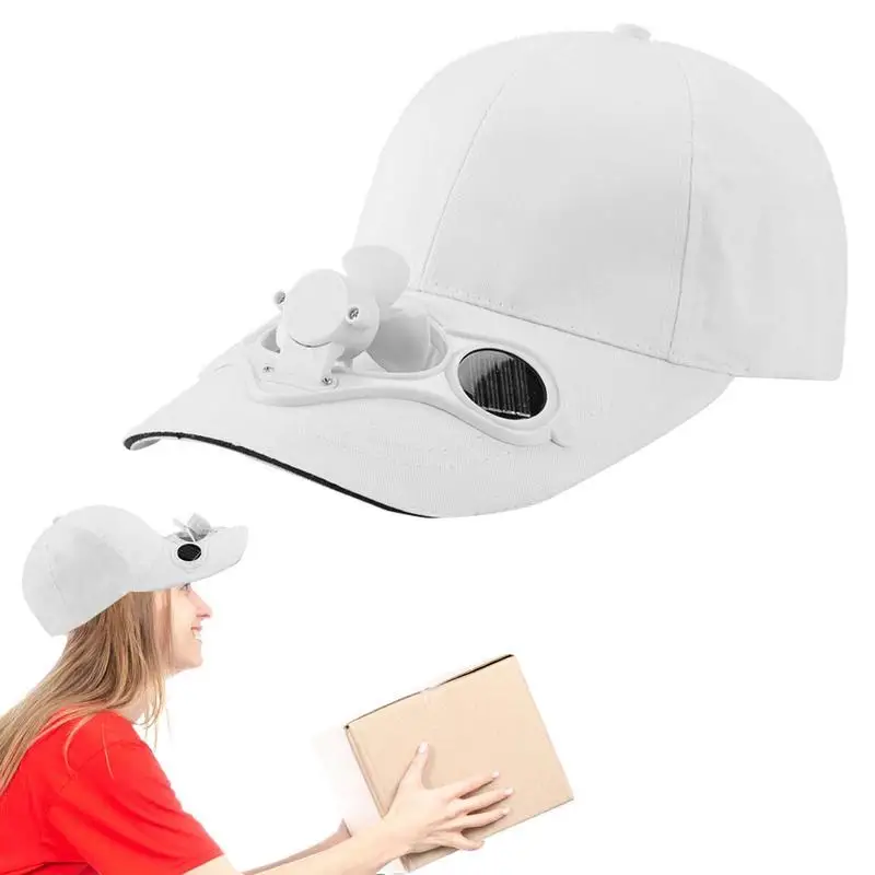 

Summer Air Cooling Fan Baseball Caps Unisex Outdoor Camping Hiking Sports Hats Solar Panel Powered Cooling Fa Fishing Caps