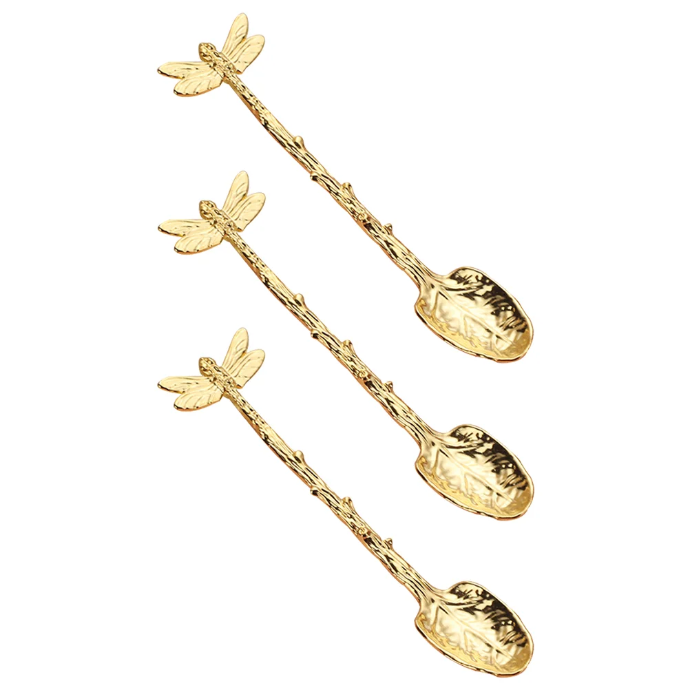 

3Pcs Practical Delicate Convenient Durable Creative Coffee Scoops Ice Cream Spoons Serving Spoons for Home