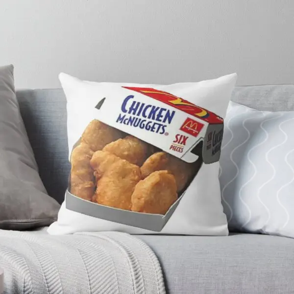 

Chicken Nuggets Printing Throw Pillow Cover Bed Hotel Comfort Square Case Soft Office Wedding Car Decor Pillows not include