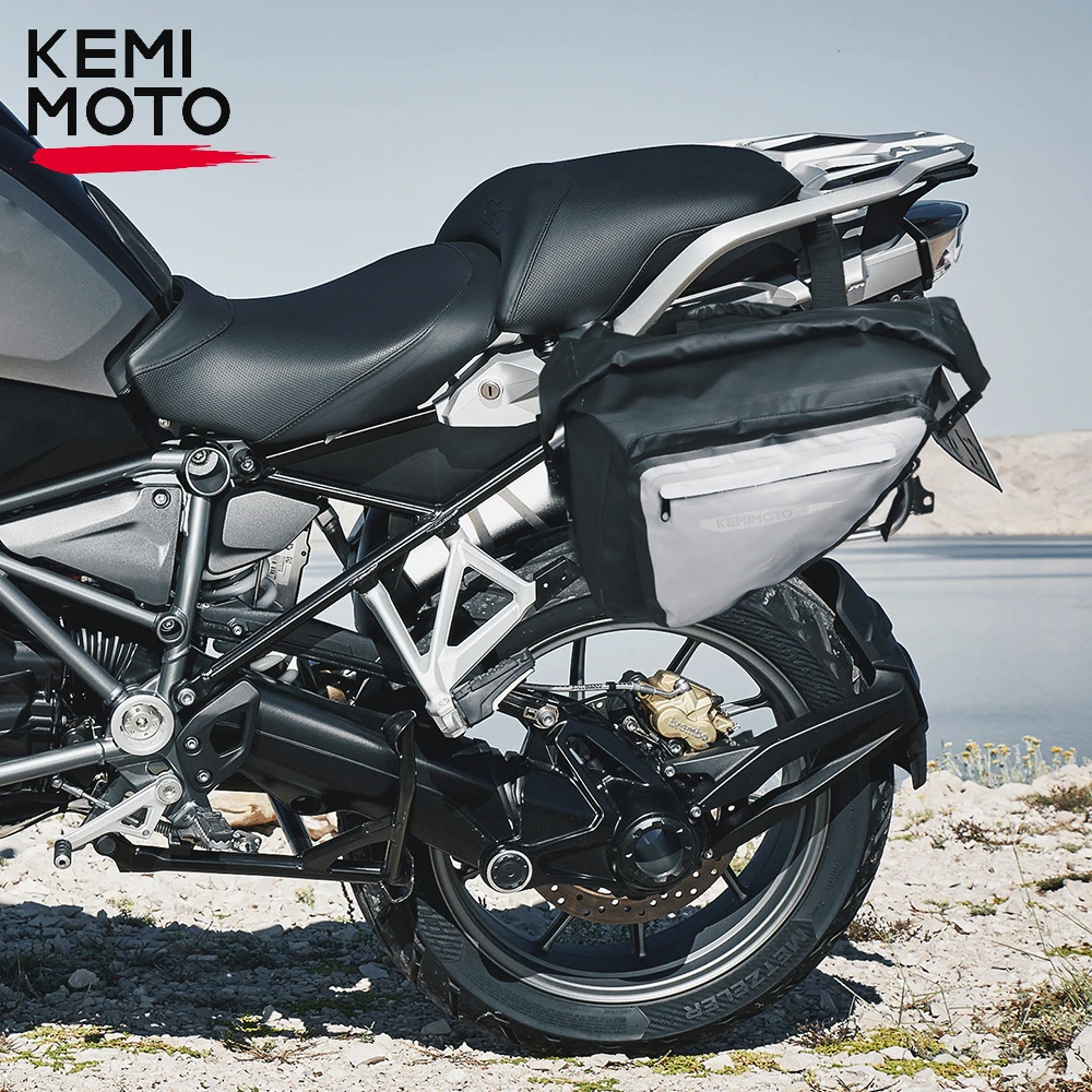 

30L Motorcycle Waterproof Saddle Bag Universal For Yamaha For Suzuki For Honda For Kawasaki Riding Travel Luggage Dry Tail Bags