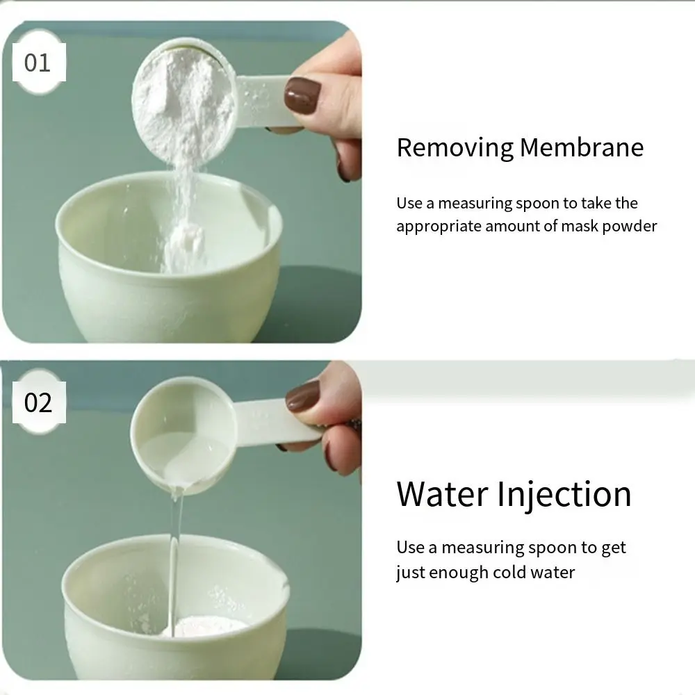 Набор чаш для смешивания зеленой маски лица многоразовый прочный аппликатор